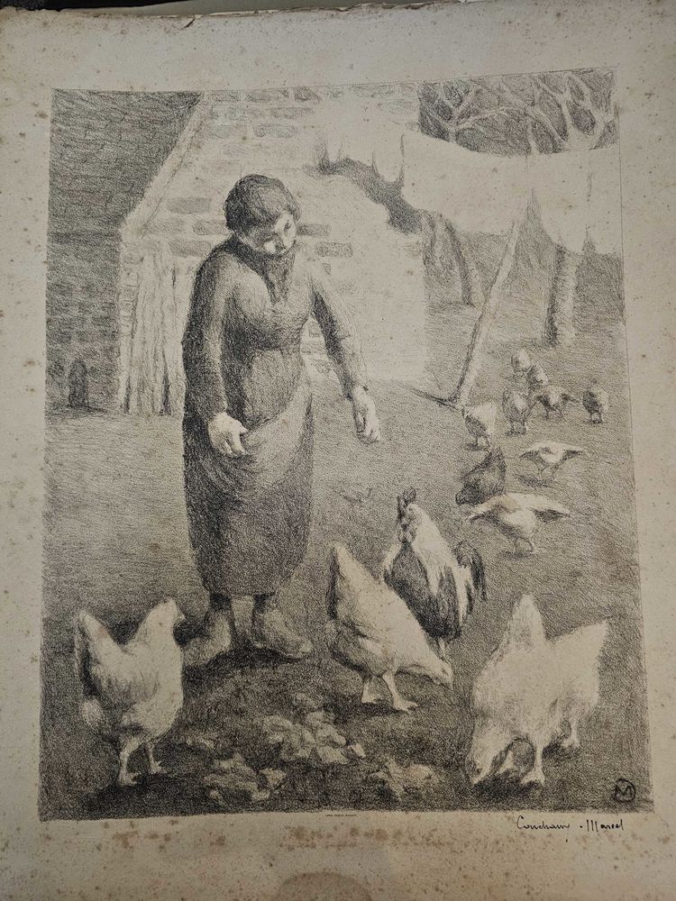 COUCHAUX Marcel (1877 - 1939)  Paysans et P�cheurs normands 0 Ris-Orangis (91)