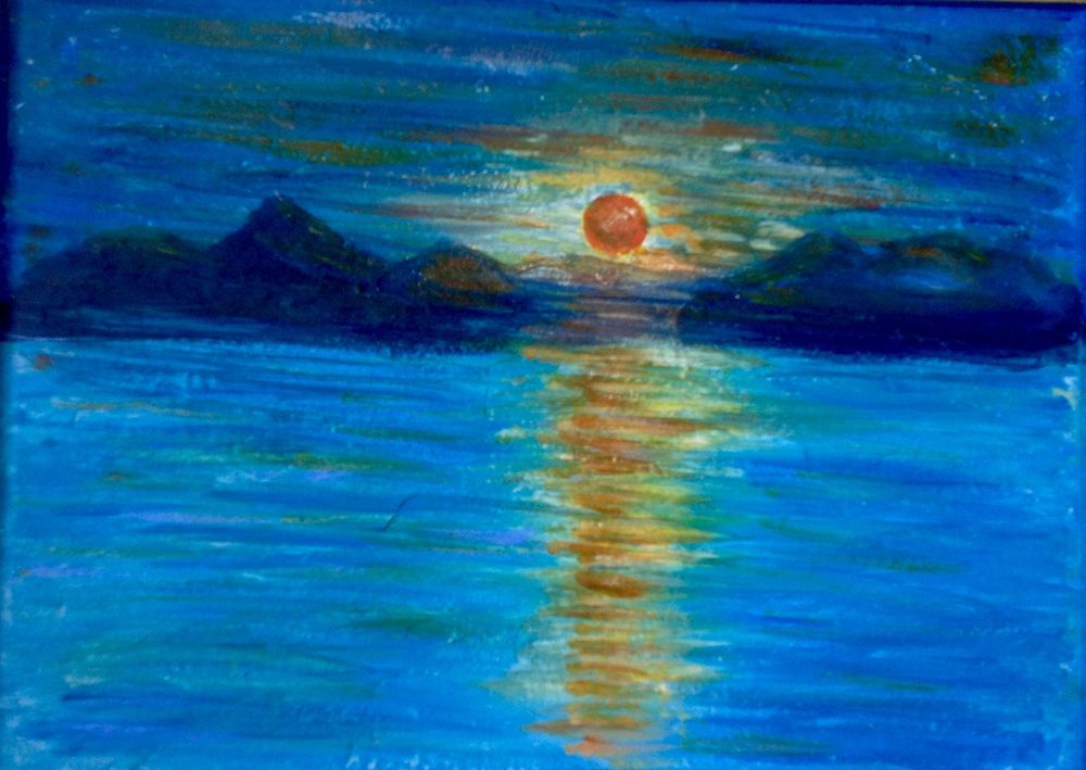 Coucher de soleil, tableau 10 Paris 5 (75)