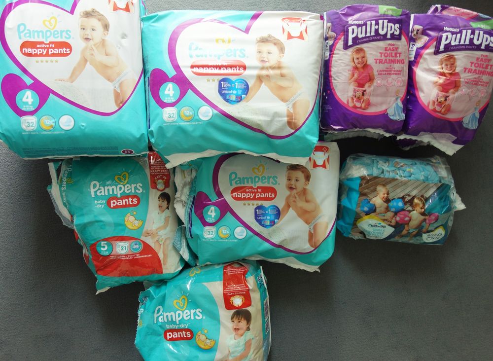 Couches-culottes Nappy pants T.4 + Pull Ups T.M 80 Bagneux (92)