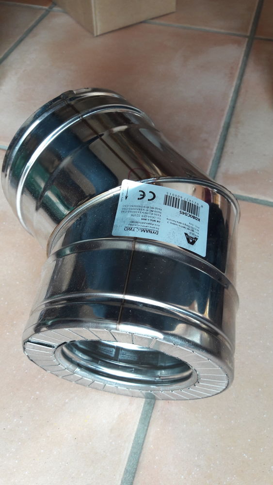 Coude inox pour po�le � granul�s 45� neuf 15 Lamorlaye (60)