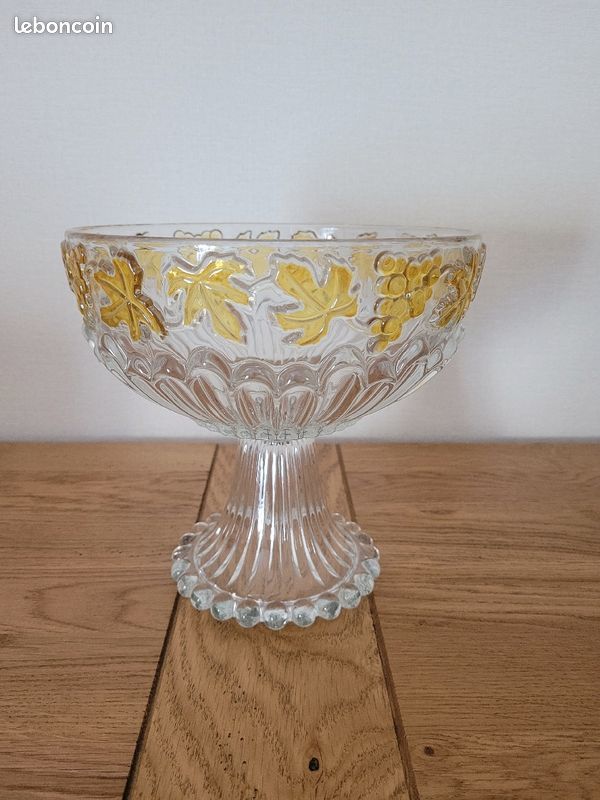 Coupe � fruits motifs feuilles et raisins 20 Bar-sur-Seine (10)