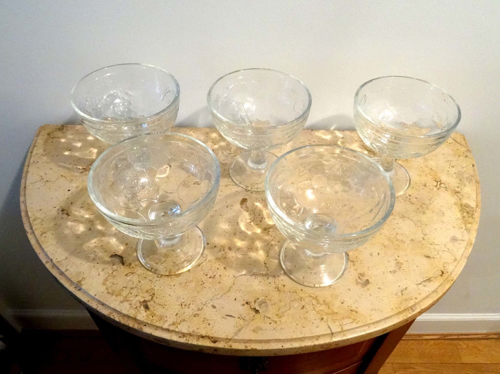 Coupe � glace ou fruits en verre �pais et solide, lot de 5 5 Paris 4 (75)