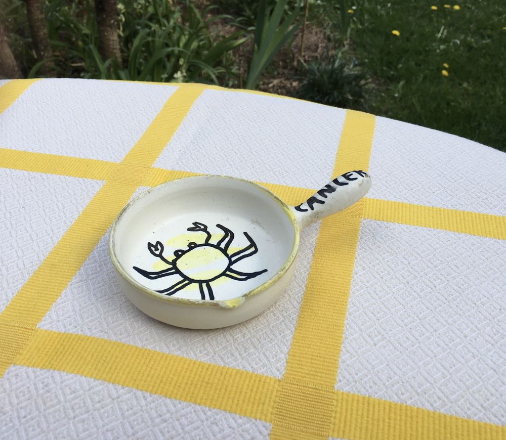 Coupelle caquelon Vallauris ancienne, signe du zodiaque 5 Merville (31)