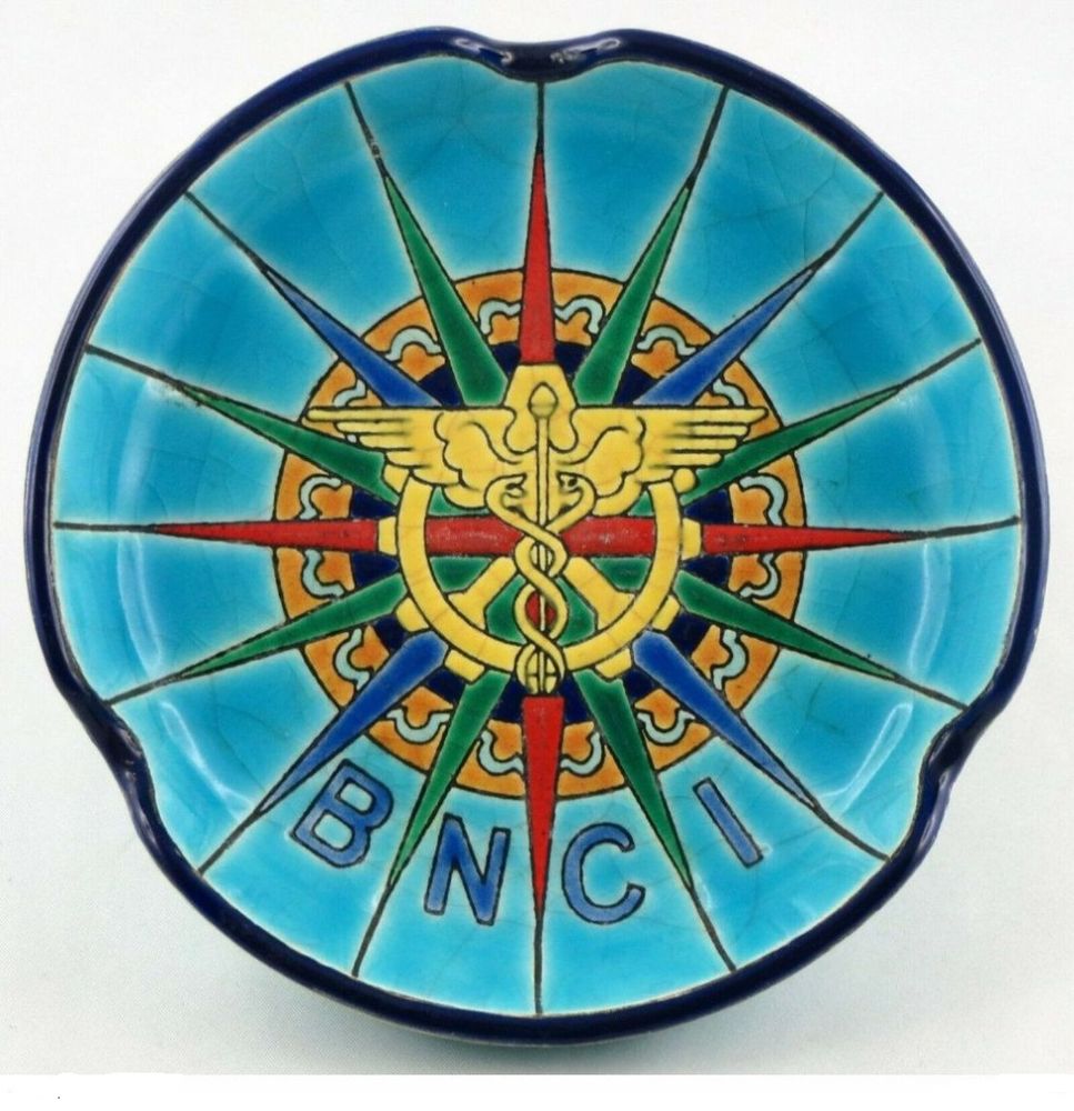 COUPELLE  CENDRIER VIDE POCHE Ancienne  BNCI  Fa�ence EMAUX 37 Lucheux (80)