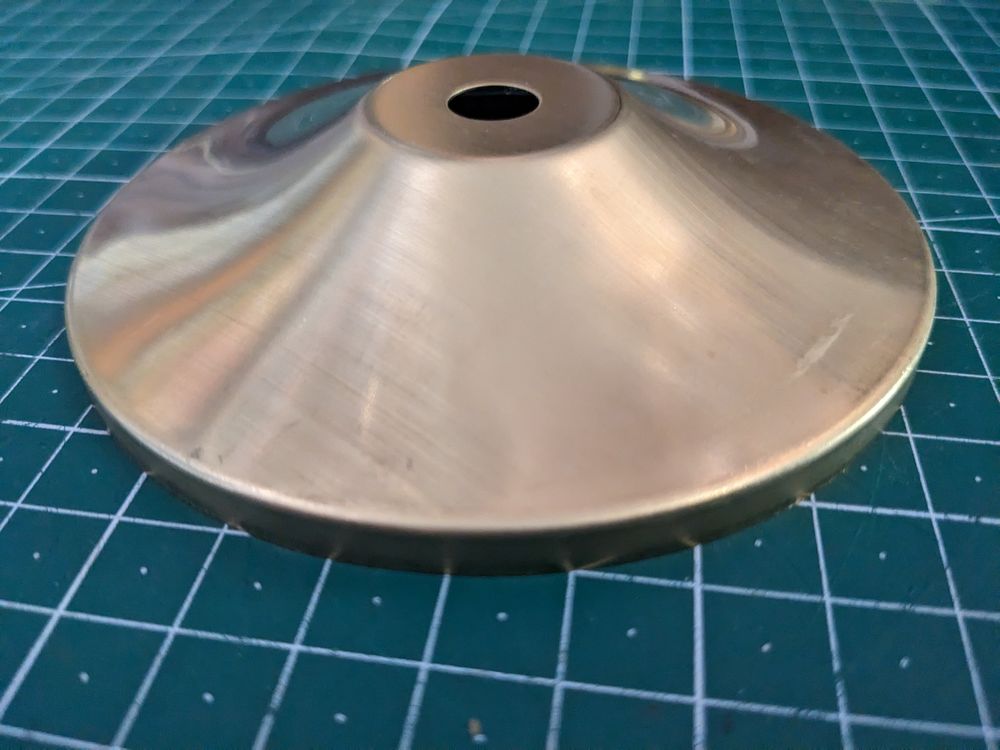 1 x Coupelle en laiton neuve 10 cm Trou central de 10 mm Maz 6.5 Marseille 13 (13)