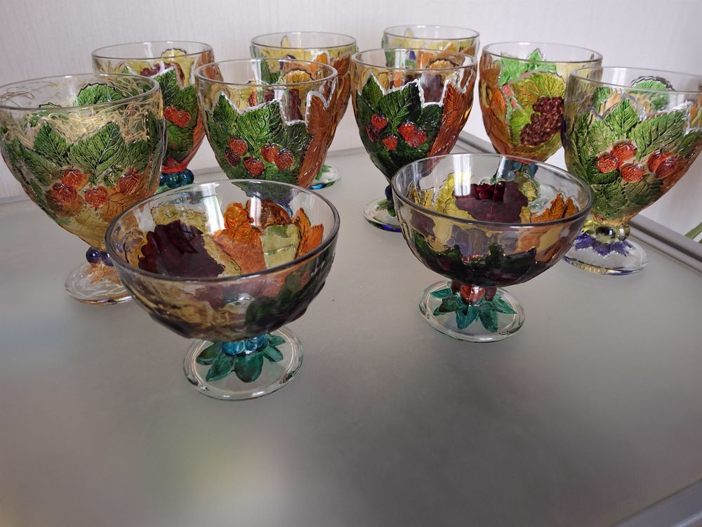 10 coupes � dessert  peint main 20 Gaillac (81)