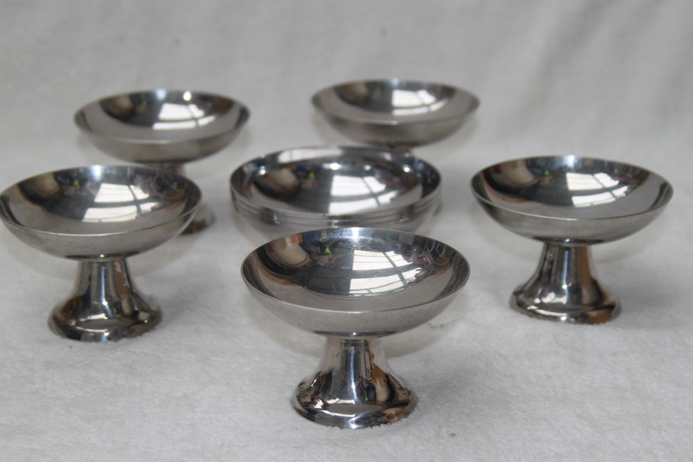 6 Coupes de glace inox massif 20 Montigny-Lencoup (77)