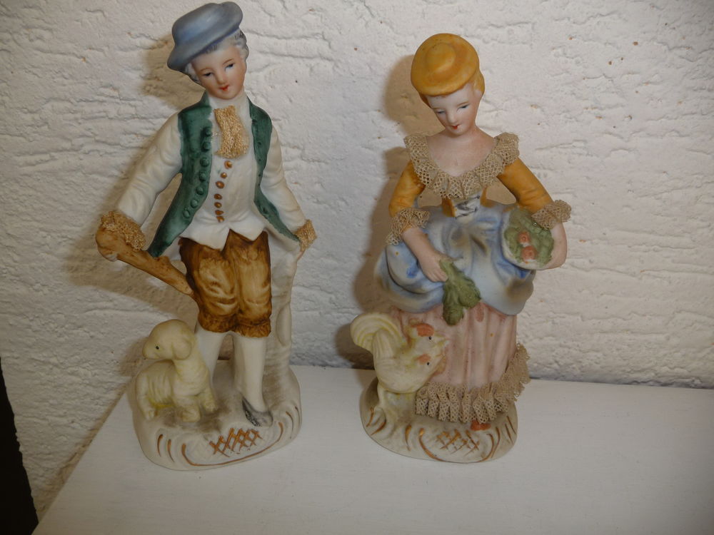 N�2  COUPLE DE FIGURINE EN BISCUIT VINTAGE 5 Sartrouville (78)