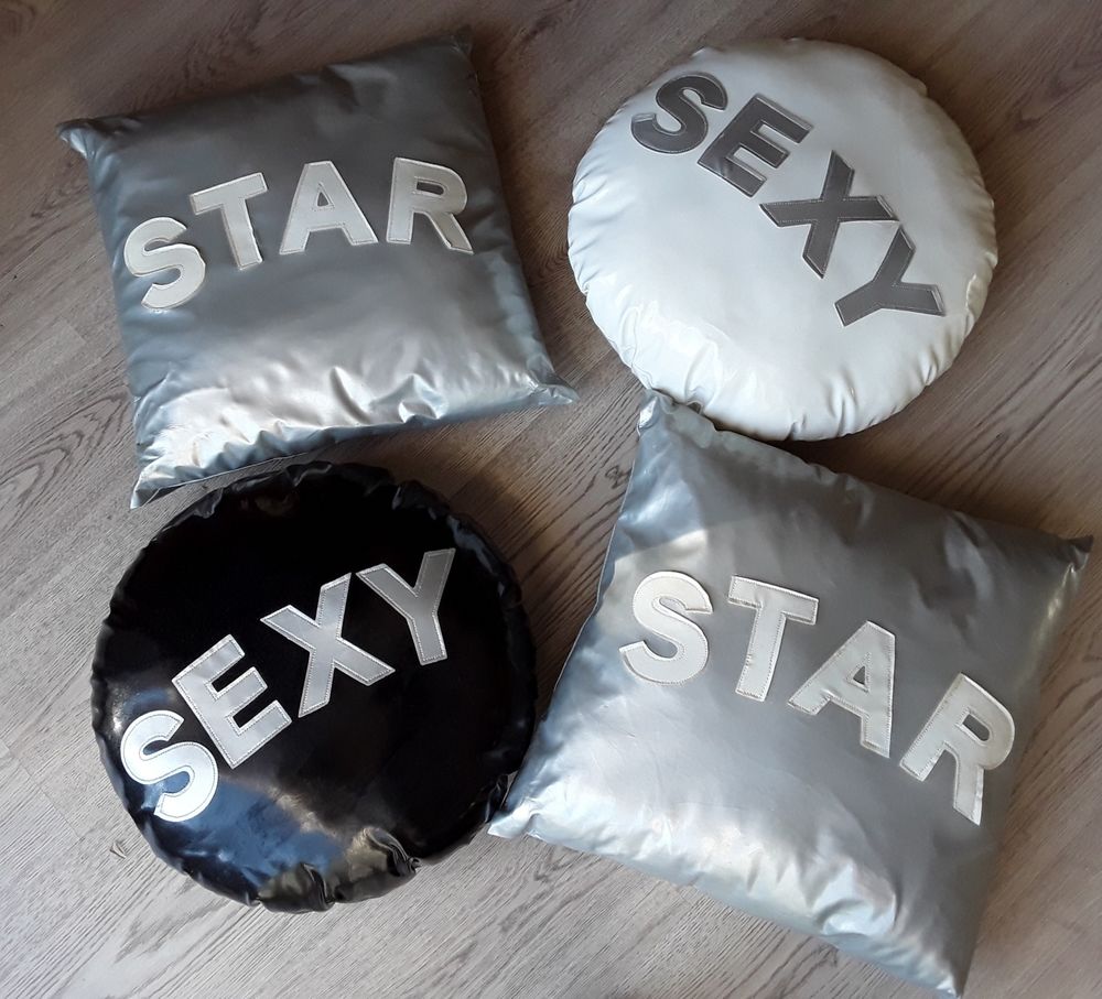 COUSSINS SIMILI CUIR LOT DE 4 (GLAMOUR) 20 Draguignan (83)