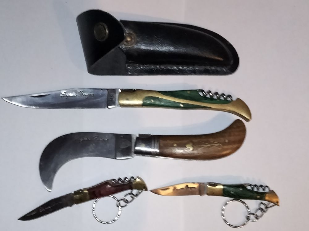 Lot de 2 couteau Laguiole + 2 porte-cl�s la gueule 30 Cr�hange (57)