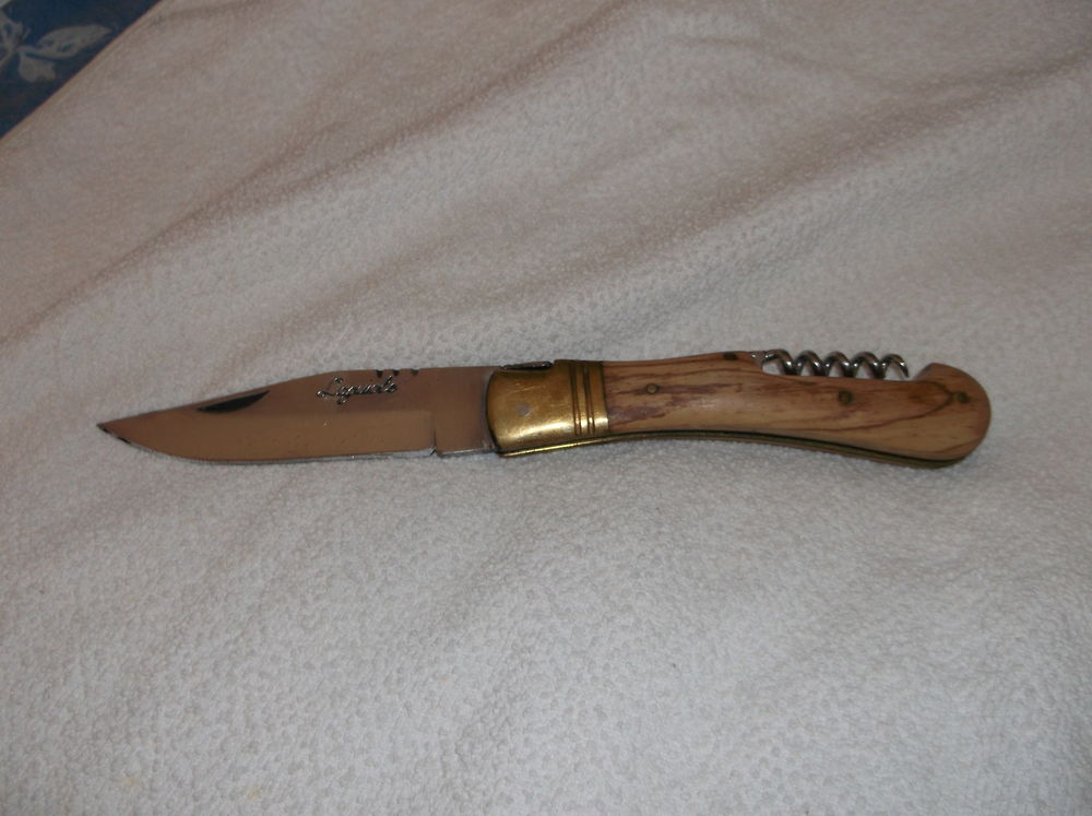 COUTEAU LAGUIOLE TIRE-BOUCHON 440 manche bois de Thiers NEUF 60 Soullans (85)