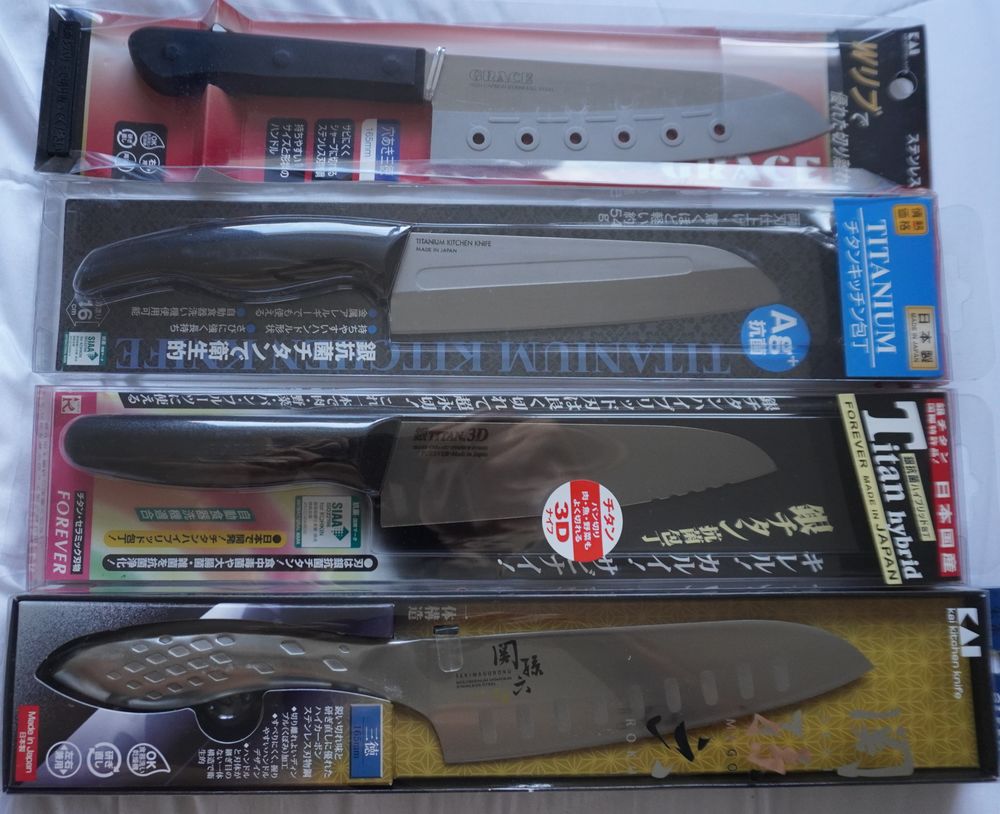 Couteaux japonais stainless steel et titane  santoku neufs 240 La Rochelle (17)