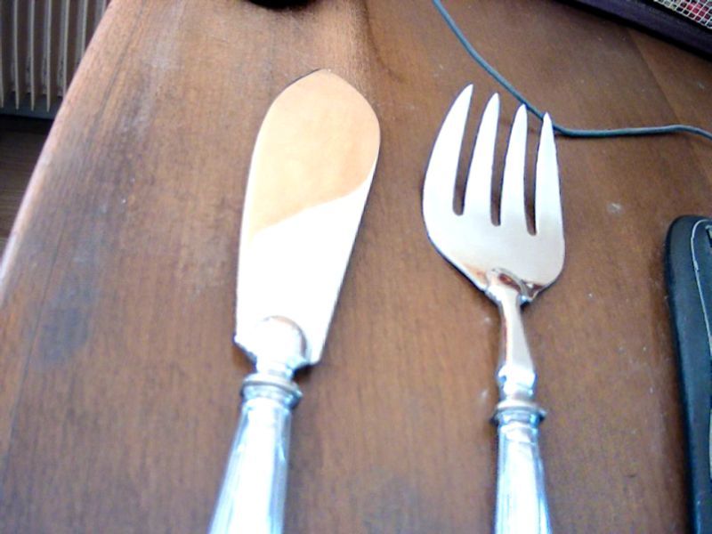 couverts a poissons 19 �me si�cle en argent 99 Cresserons (14)