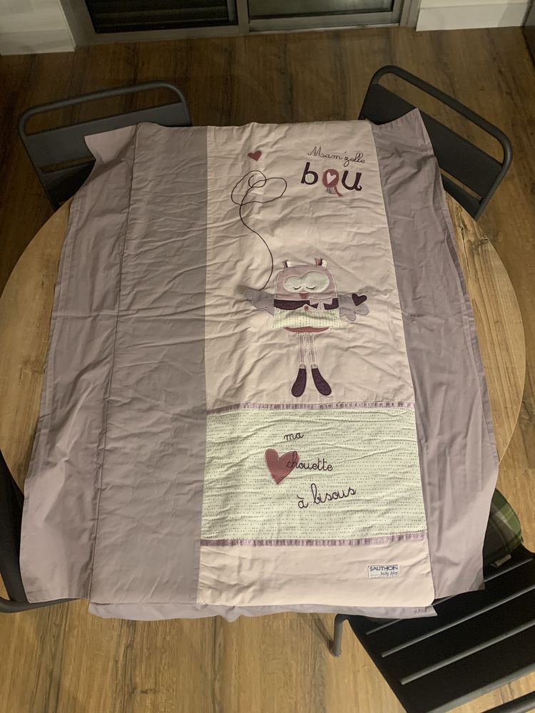 Couverture / dessus de lit enfant Sauthon �� Mam? zelle bou - Ma chouette � bisous �� 15 Saleilles (66)