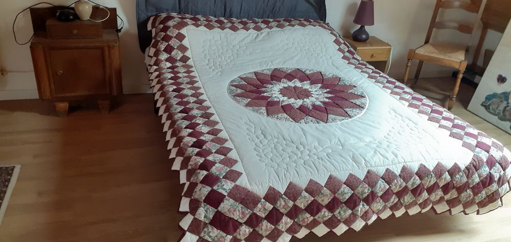 COUVRE-LIT EN PATCHWORK FAIT MAIN 50 Camo�l (56)