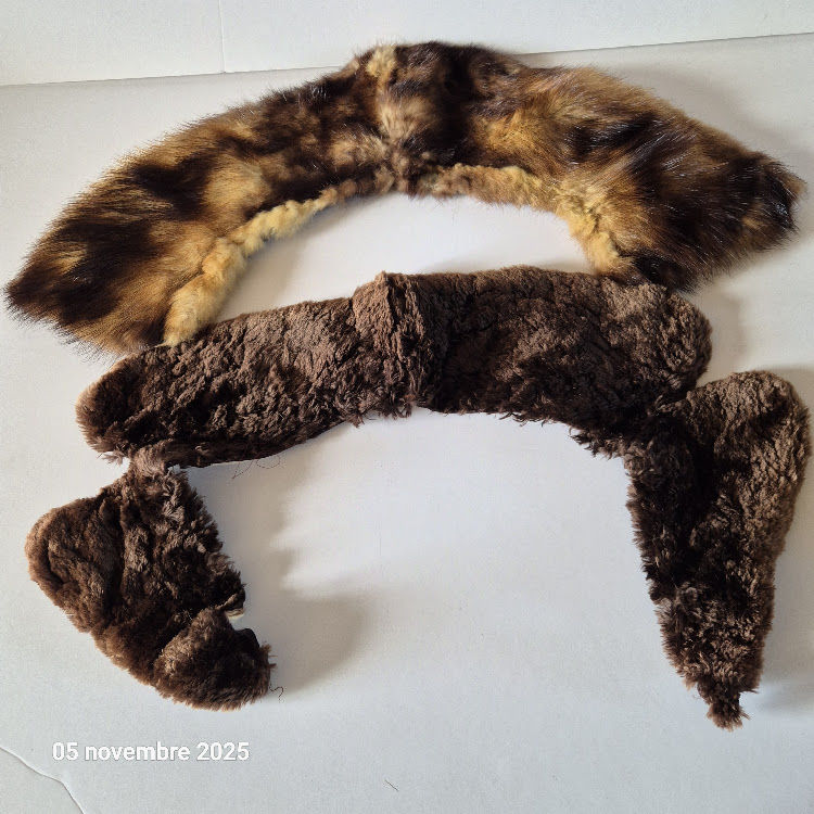 Col crant� et tour de cou en fourrure vintage pour manteau v 25 Saumur (49)