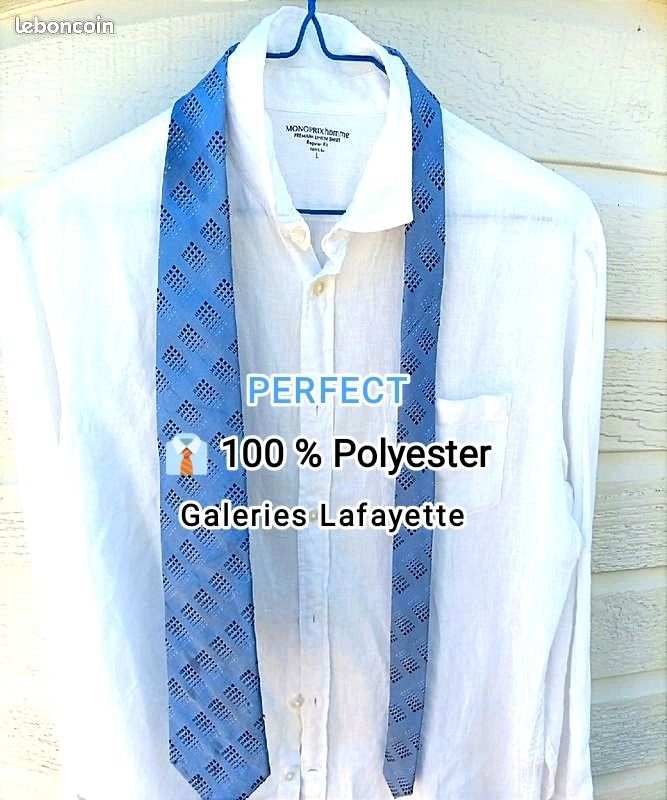 Cravate Galeries Lafayette Bleu Clair 3 Bessenay (69)