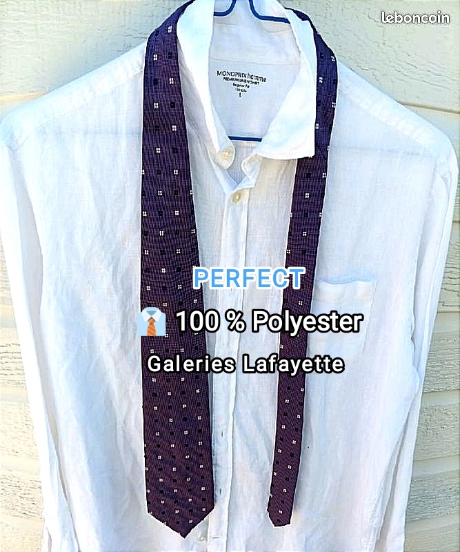 Cravate Galeries Lafayette Petits Carreaux 3 Bessenay (69)