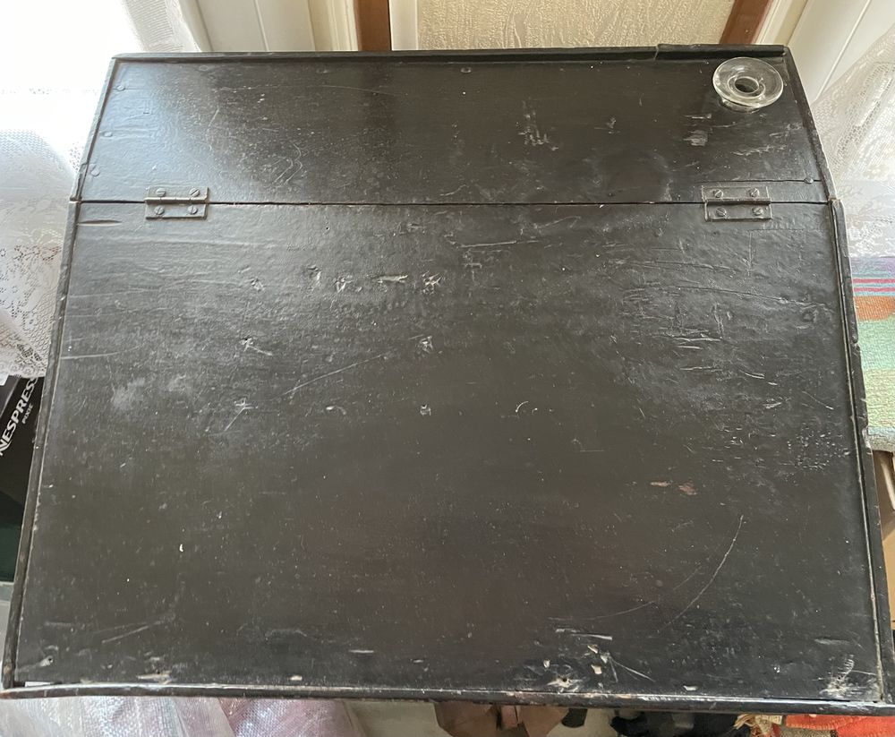 ��critoire /bureau haut �colier en bois noirci - vintage 20 S�te (34)