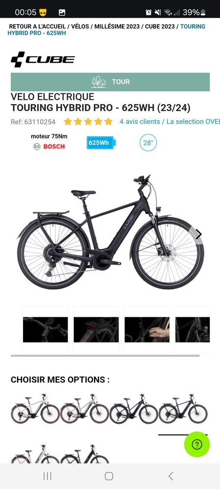 Cube V�lo Electrique Tourig Hybrid One - 625WH 1200 Lille (59)