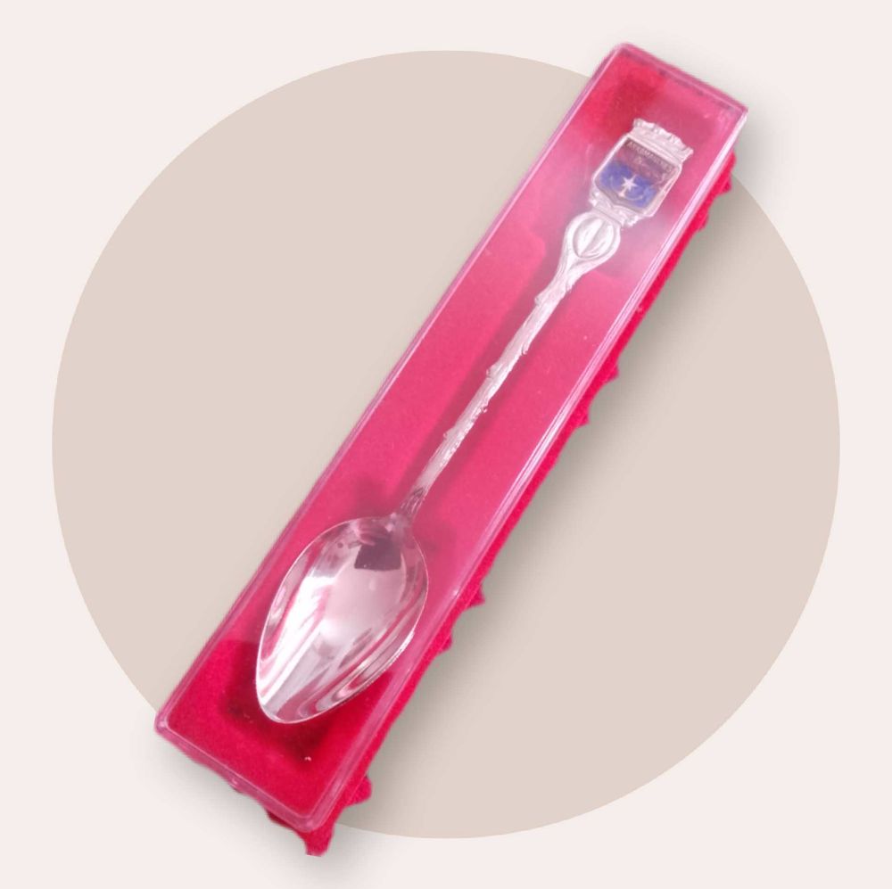 Cuill�re �    blason Arromanches. 2 Limoges (87)