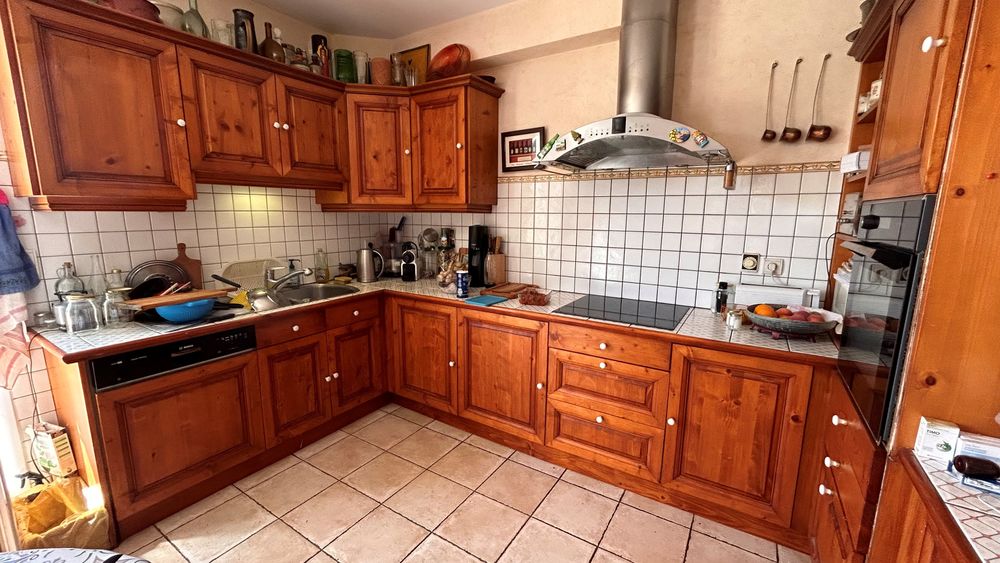 Cuisine bois, , modules ergonomiques, �vier double (+ hotte) 950 Rodez (12)