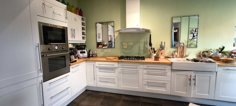 cuisine Ikea Faktum Adel Blanc complete (sauf frigo) 1500 Bouchemaine (49)