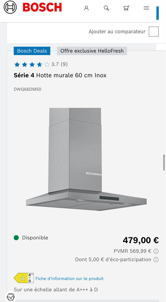 Cuisine meubles + �vier + plaque avec hotte 800 Poitiers (86)