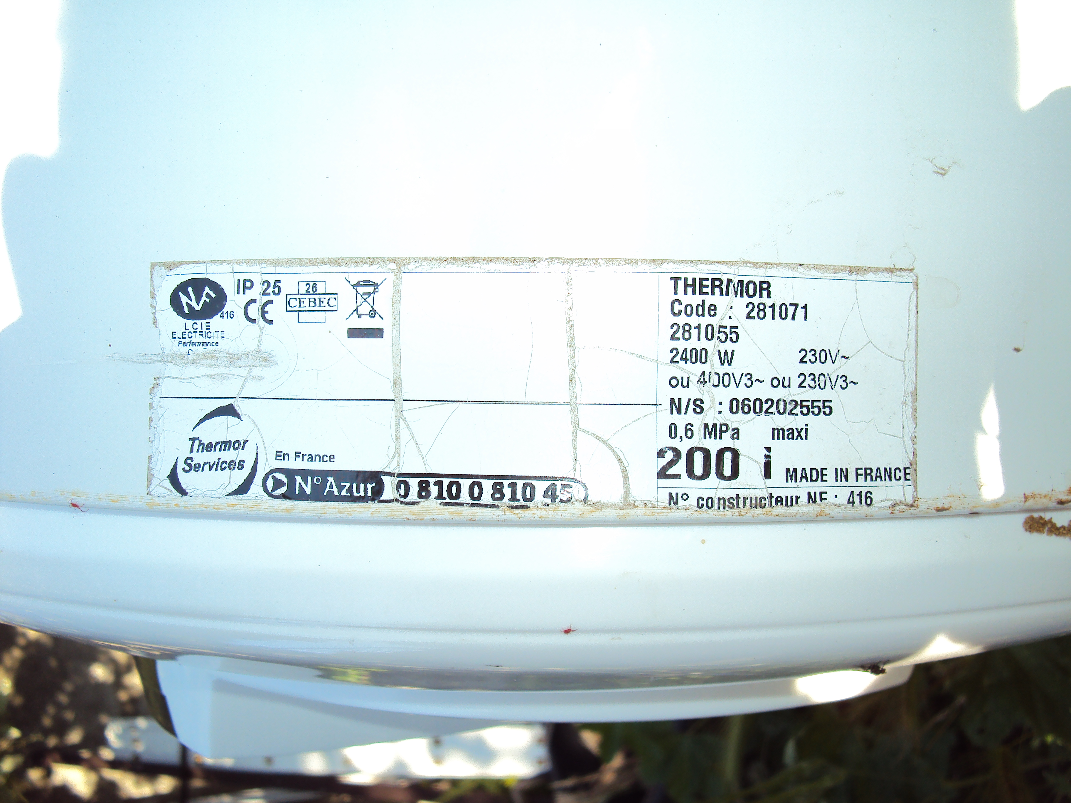 cumulus thermor 200l 100 Aureille (13)