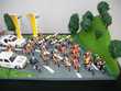 Cyclistes. Miniatures. Figurines. Jouets. Diorama. Norev. 