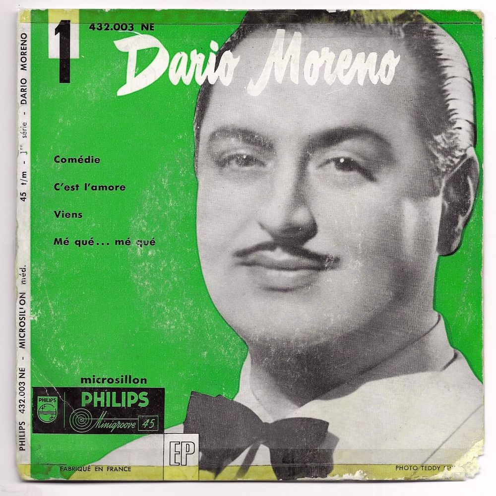 DARIO MORENO + M.LEGRAND-45t EP 1è Série-COMÉDIE-MÉ QUÉ-1955 3 Tourcoing (59)