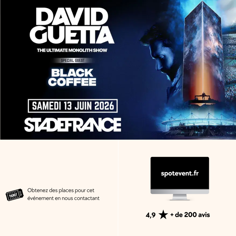 DAVID GUETTA / Stade de France / 11, 12 et 13 juin 2026 150 Paris (75)