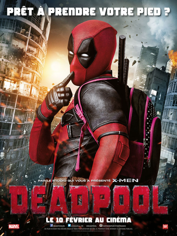  DEADPOOL  R.Reynolds Ann�e 2016 Affiche cin�ma NEUVE 40x60 18 La Tour-du-Pin (38)
