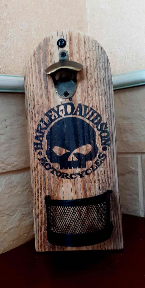 D�capsuleur mural Harley-Davidson ? Bois vintage ? R�cup�rat 25 Beaucaire (30)