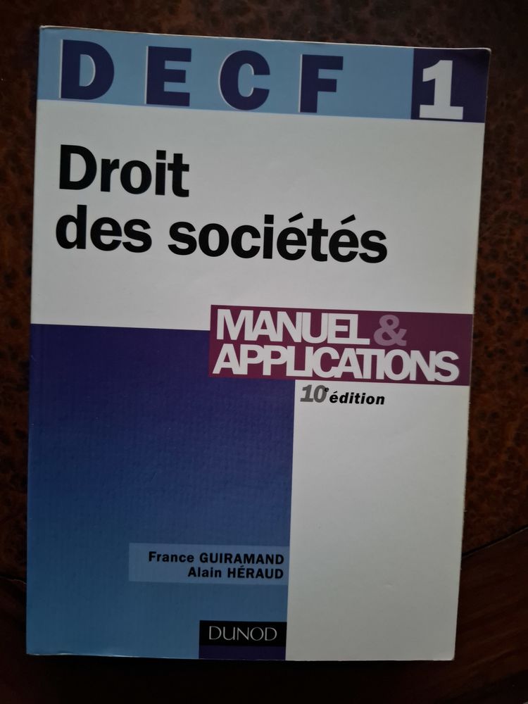 DECF, num�ro 1 : Droit des soci�t�s - Manuel et applications 5 La Chapelle-Saint-Luc (10)