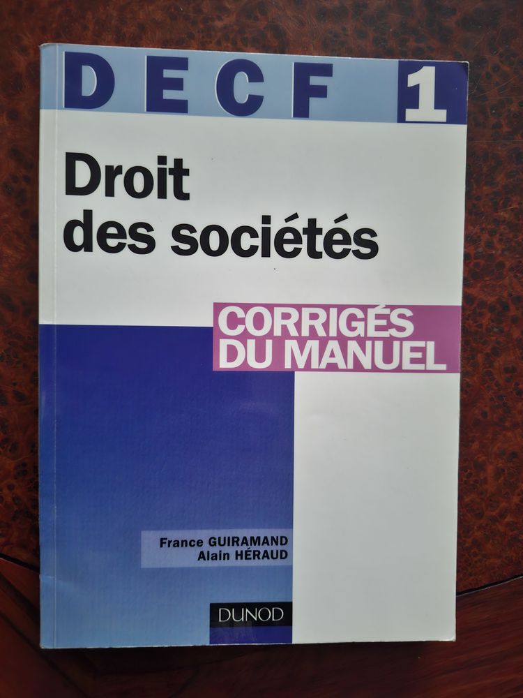 DECF num�ro 1 - Droit des soci�t�s : Corrig�s du manuel 2003 5 La Chapelle-Saint-Luc (10)