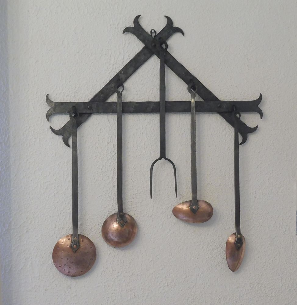 D�co de cuisine ancien en fer forg� et cuivre 70 Limoges (87)