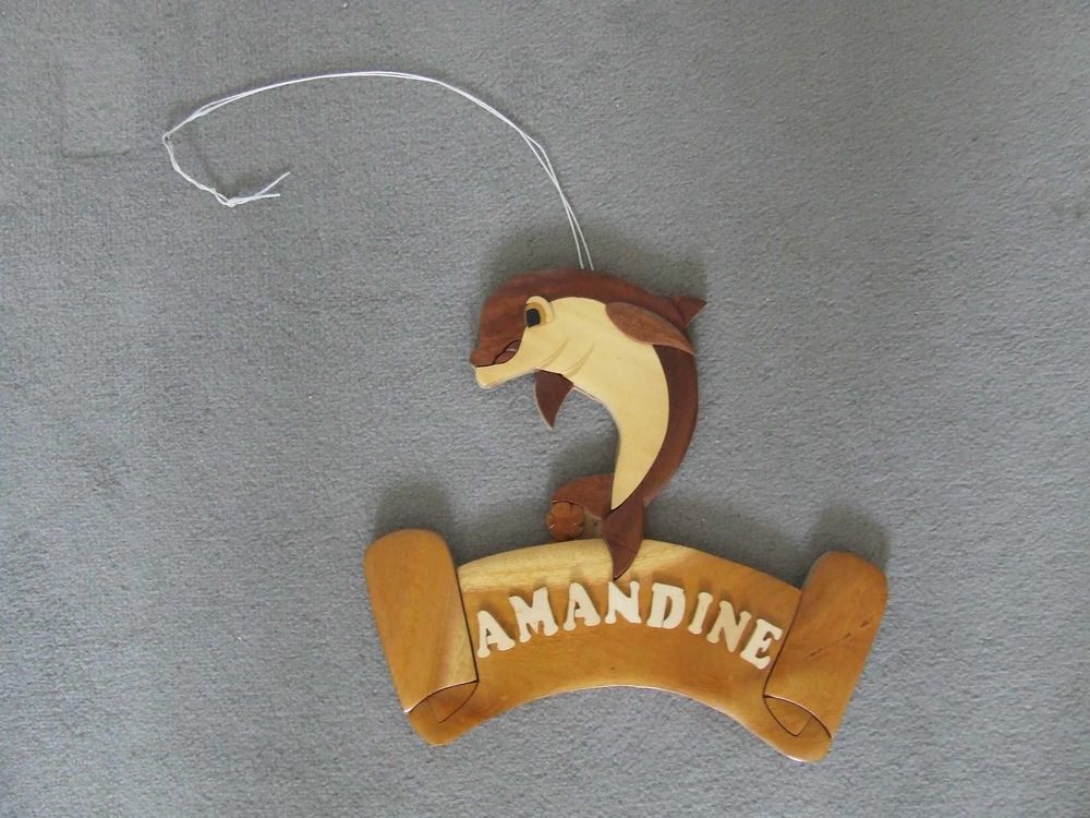 Décoration dauphin avec prénom (Amandine) TBE 2 Bagnolet (93)