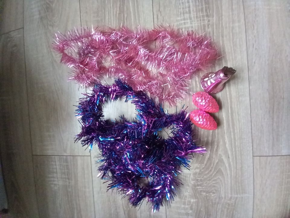 Lot d�coration no�l rose 2.5 Villiers (86)