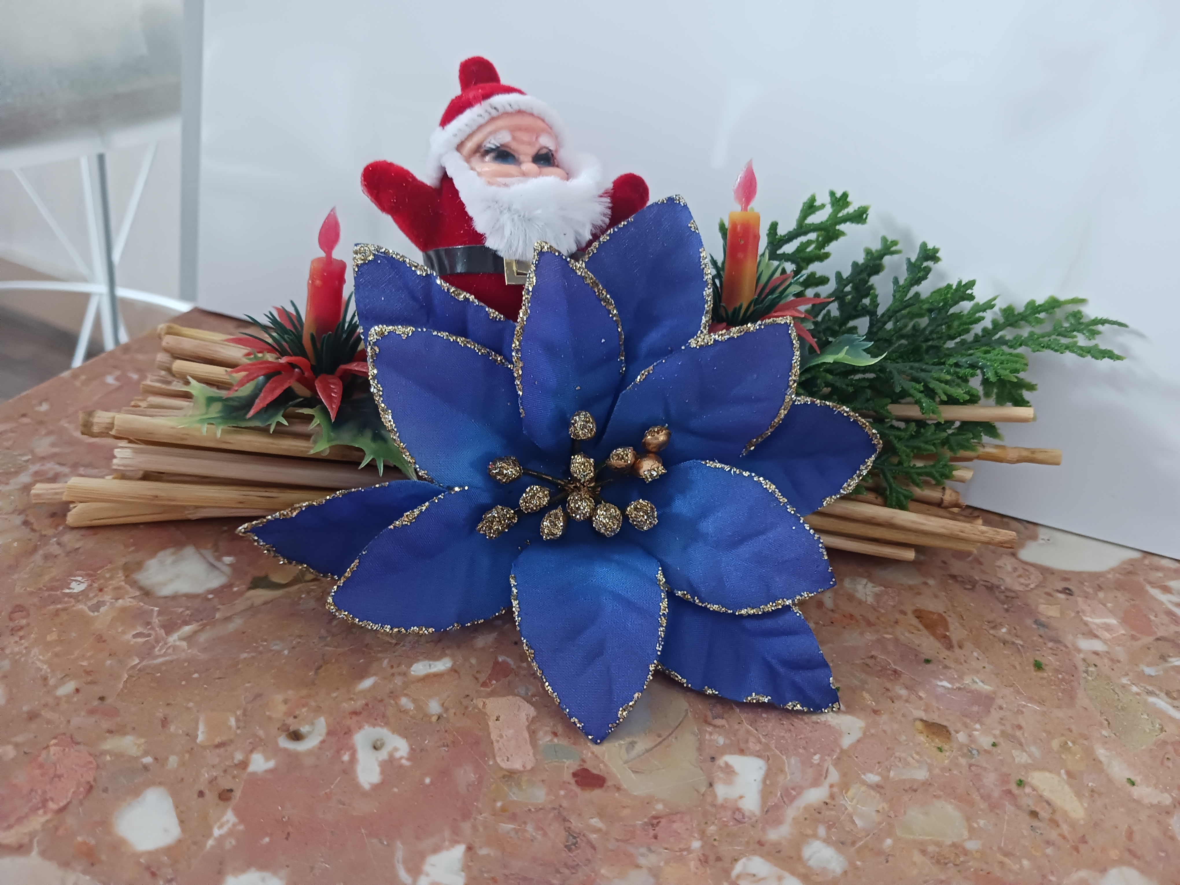 D�coration de Table No�l Fleur Bleue et P�re No�l 1 Thourotte (60)