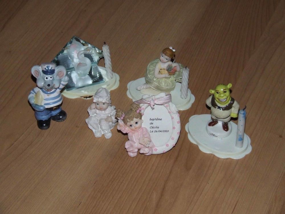 Lot de 6 d�corations g�teau d'anniversaire 3 Bagnolet (93)