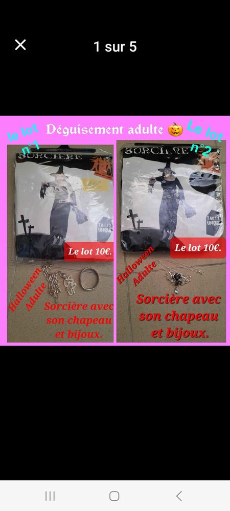 2 D�guisements adulte 20 Coulommiers (77)