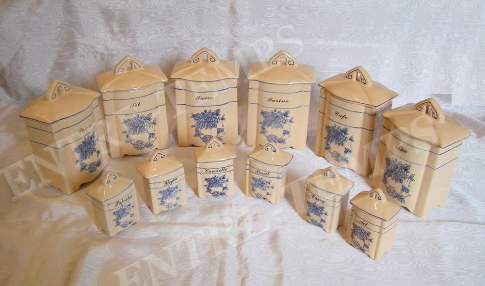DELFT HANDMADE 12 SUPERBES POTS A �PICES EN FA�ENCE VIEUX RO 165 Sergines (89)