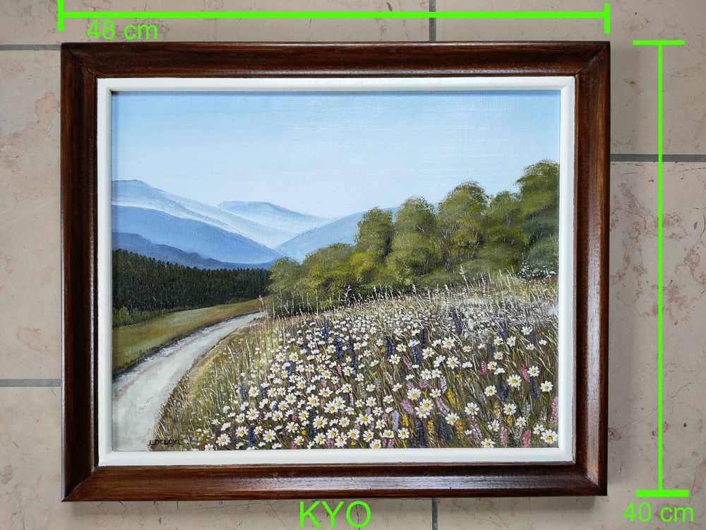 J.DELOYE - Tableau peinture toile paysage Montagnes du Jura 199 Foncine-le-Haut (39)