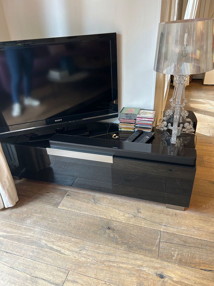 d�m�nagement - Meuble TV design noir laqu� 120 Grenoble (38)