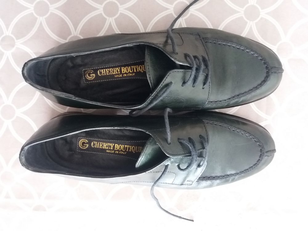 Derby femme tout cuir vert 37 30 Pr�failles (44)