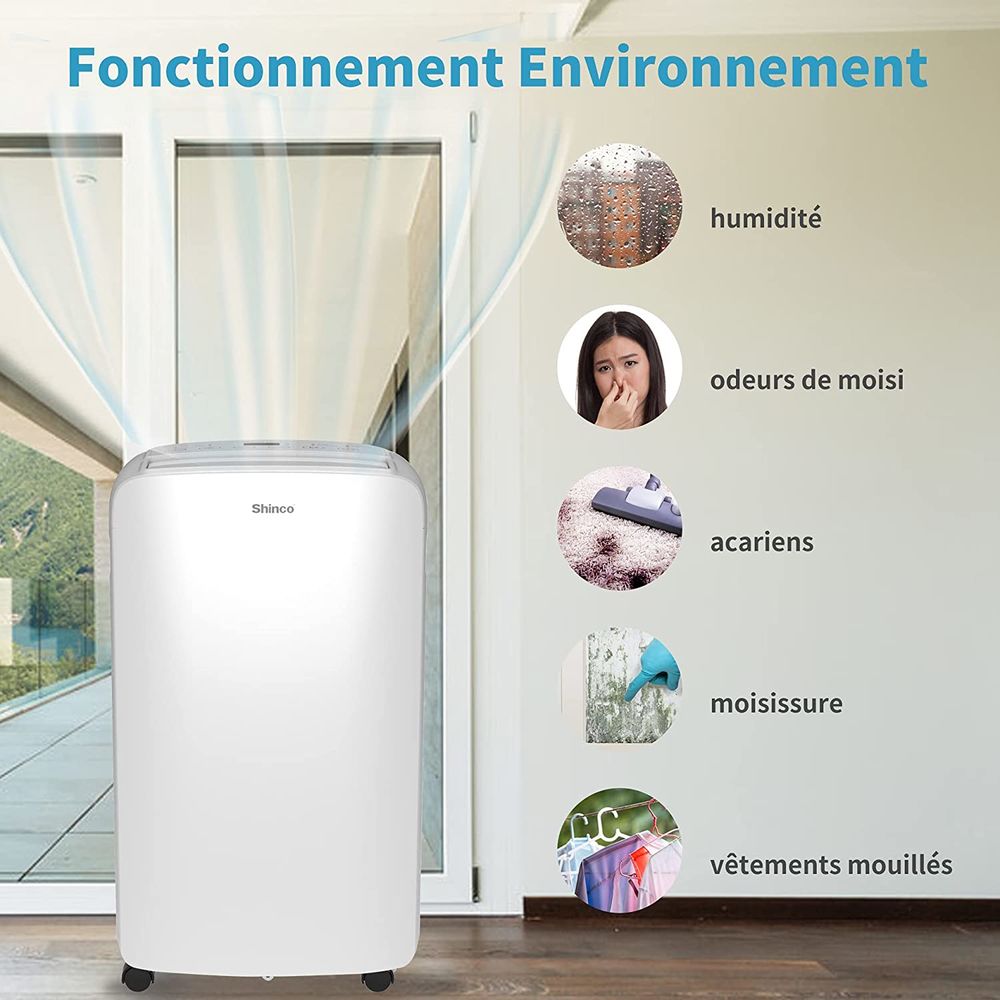 D�shumidificateur d'air, 10 L/24h, Portable 90 Longages (31)