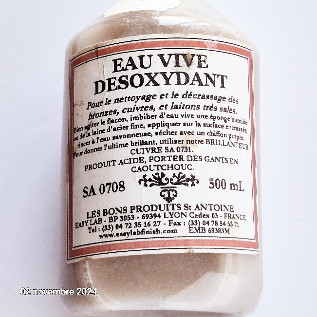 D�soxydant pour nettoyage et le d�crassage des bronzes, cuiv 11 Saumur (49)