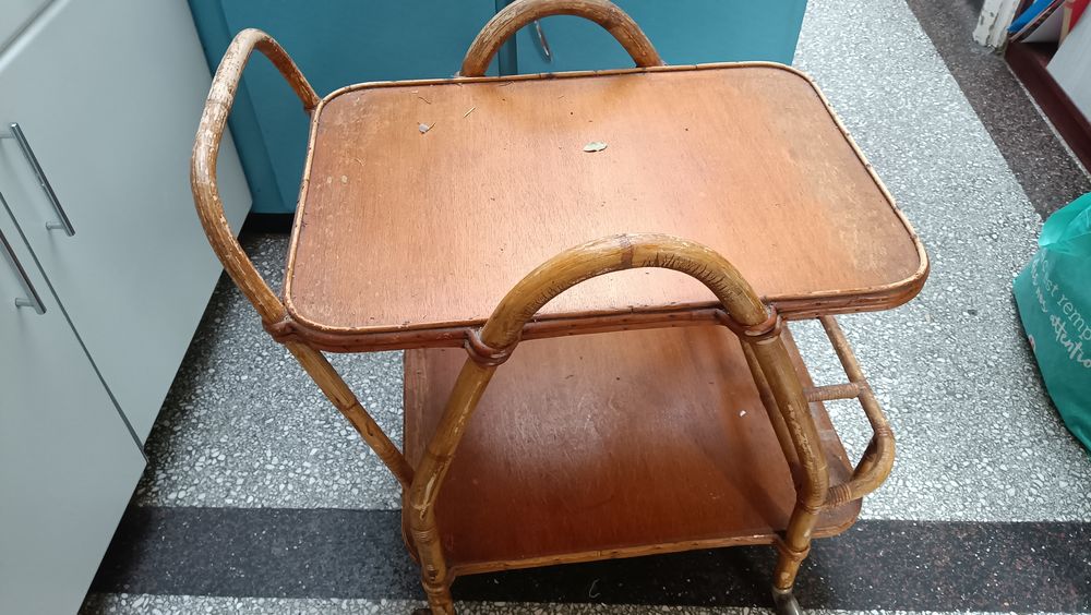 Desserte roulante rotin vintage osier 80 Saint-Quentin (02)