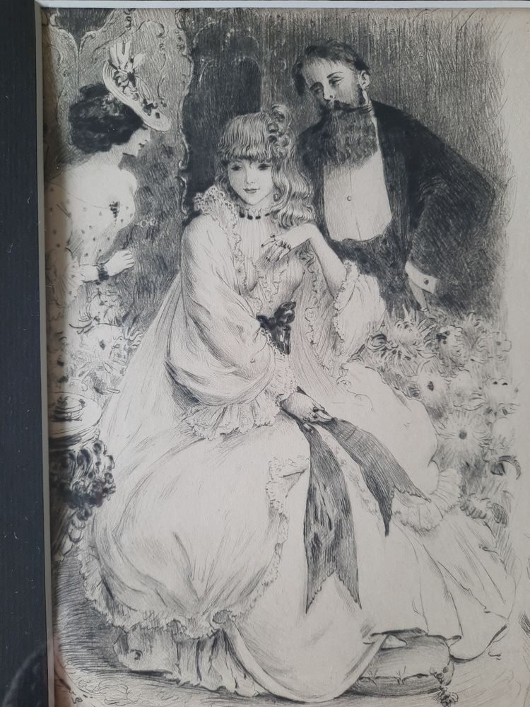 Dessin d'artiste sous verre avec un cadre dor�.
32 Saint-Maur-des-Foss�s (94)